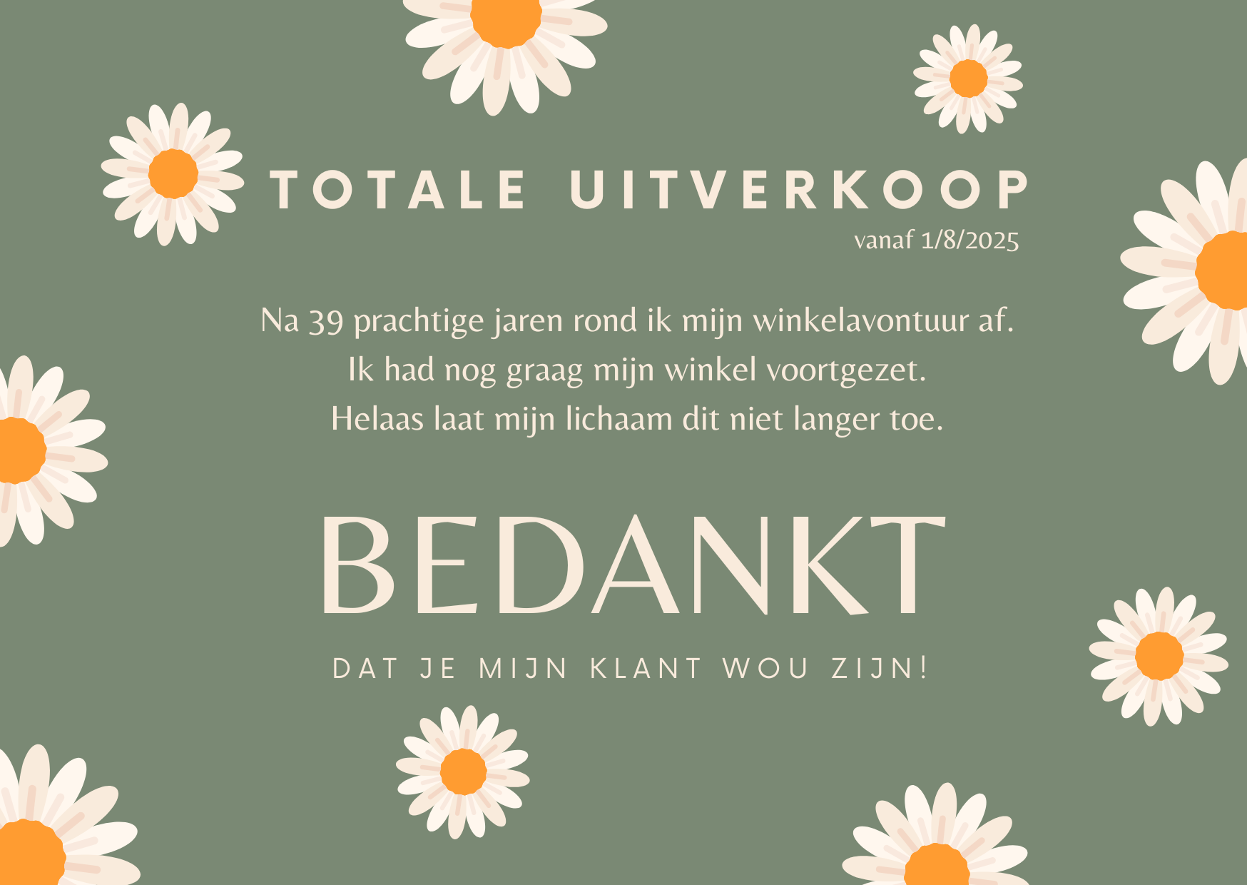 Uitverkoop - Dankjewel